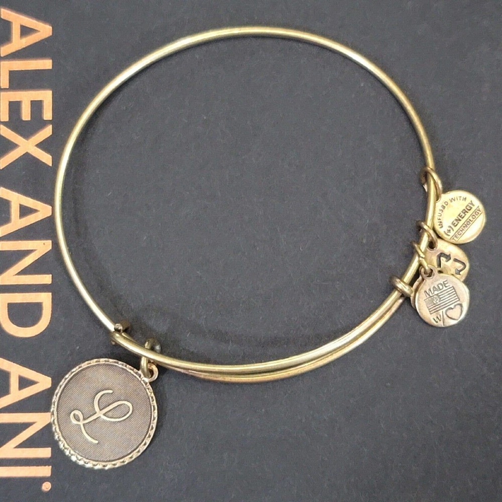 Alex and Ani Letter L Initial Charm Bracelet